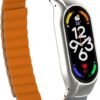Xiaomi İle Uyumlu Mi Band 7 KRD-69 Kordon Gri-Turuncu