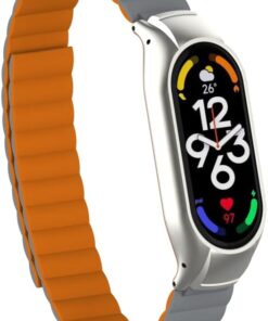 Xiaomi İle Uyumlu Mi Band 7 KRD-69 Kordon Gri-Turuncu
