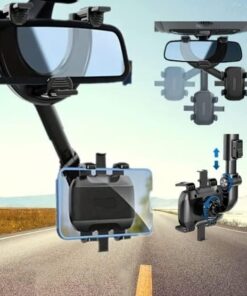 Profesyonel Araç İçi Telefon Tutucu Ergonomik Tasarım Rahat Kullanım Dikiz Aynasına Montaj 360 Derece Dönebilen Cep Telefonları İçin Uygundur 2019T
