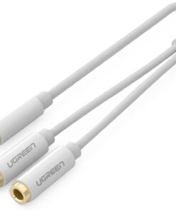3.5mm 2'li Aux Kulaklık Çoklayıcı Beyaz