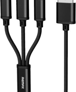 Remax 3 in 1 Micro + Type C + Lightning 1.15m 2.8A Data ve Şarj Kablosu - RC-131th