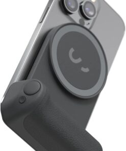 SnapGrip – Kablosuz deklanşörlü mobil pil sapı – Mıknatıslı tutucu her cep telefonuna uyar – Entegre Powerbank kablosuz Qi şarjlı (Midnight)