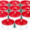 Dekoratif Kırmızı Renkli Tealight Mum Seti, 32'li Paket
