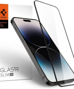 Apple iPhone 14 Pro Max Cam Ekran Koruyucu Tam Kaplayan Glas.tR Slim Full Cover Black - AGL05209