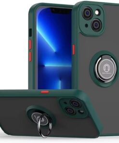 GİYİM & AKSESUAR Tcp iring magnetic sheet case iphone 14 Plus (6.7) inç ile uyumlu Renkli Tuşlu Manyetik Yüzüklü Business Kamera Korumalı TPU Kılıf (Yeşil)