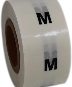 etiketler , hazır al hızlı al PP Şeffaf Beden(Size) Etiketi 25mm X 25mm Çap Ruloda 500 Adet (Medium)