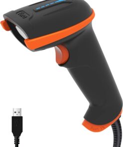 D5100Y Barkod Okuyucu - USB Kablolu, 1D ve 2D QR Kod Okuma, Tak ve Çalıştır, Ergonomik Tasarım, Anti-Şok Silikon, IP54 Toz ve Su Koruma, Çoklu Dil Destekli Barkod Tarayıcı