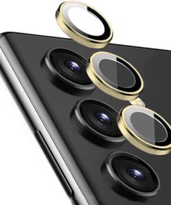 Galaxy S23 için Kamera Lens Koruyucuları Metal gold Renk Temperli Cam Çizilmez bağımsız kamera Koruyucu