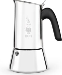 - Yeni Venüs İndüksiyonu, Paslanmaz Çelik İtalyan Espresso Makinesi, her türlü tabağa uygun, 4 kahve fincanı (170 ml), gümüş