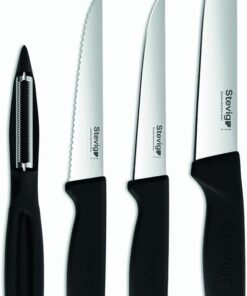 Cut 4 Fresh Sebze Soyacak ve Bıçak Seti 4 Parça Siyah ST-401