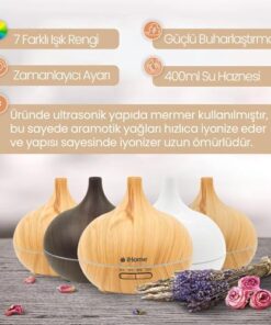 iHome 025AK Renkli Aromaterapi Difüzör ve Ultrasonik Hava Nemlendirici Buhar Makinesi