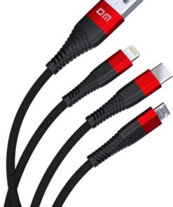SL004 iPhone Lightning Type-C Micro USB 2.4A Şarj ve Data Kablosu 120CM