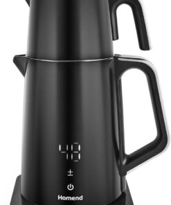 Royaltea Cooltouch 1798H Dokunmatik El Yakmaz Gövdeli Paslanmaz Çelik Konuşan Çay Makinesi Siyah