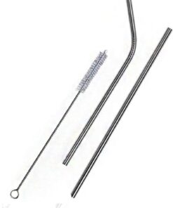 Paslanmaz Çelik Pipet Seti + Temizleme Fırçası | Yeniden Kullanılabilir, Çevre Dostu, Dayanıklı Metal İçecek Pipeti | Sürdürülebilir Seçim