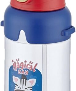 Boyun Askılı Kalın Pipetli Kilitli Kapak 650 Ml Okul Su Matarası 3 Renk