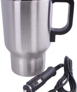Revox USB ve Çakmak Girişli Mug 12V, Gümüş