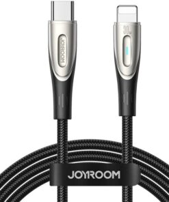 SA27-CL3 Star-Light Serisi 30W Hızlı Şarj Veri Kablosu (Type-C - Lightning) 2m-Siyah