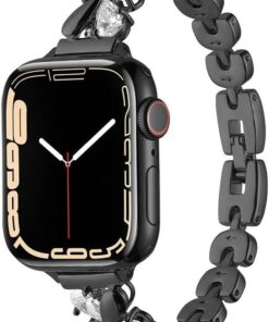 Apple İle Uyumlu Watch 38mm/40mm KRD-103 Metal Kordon Siyah