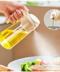 Yağdanlık Çift Fonksiyonlu Yağ Püskürtme Ve Dökme, Yağ Püskürtme Şişesi, Yağ İçin Cam Sprey Yağdanlık