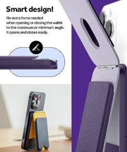 Spigen iPhone için MagSafe özellikli Kartlı Manyetik Cüzdan Nano Pop Grape Purple - AFA05980