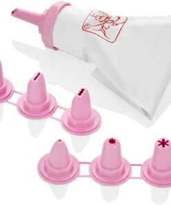 Krema Torbası, 7 Farklı Başlık, Pembe ve Su Yeşili (Pembe)