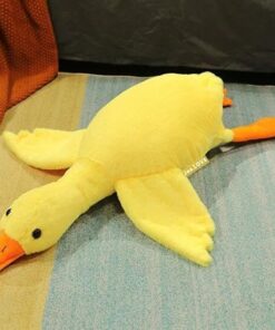 Peluş Uyku Arkadaşım Kaz 75 cm- Uçan Kaz Morton Uyku Yastığı Sarı