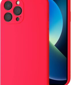 iPhone 11 Pro Max uyumlu Kamera Korumalı, Mikrofiber Astarlı, Sıvı Silikon Kılıf (Neon Pembe)