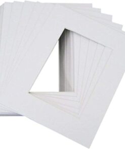 adet 8 x 10 Beyaz Resim mat mat beyaz Core Schraegschnitt için 5 x 7 foto + arka taraf + toz torbası