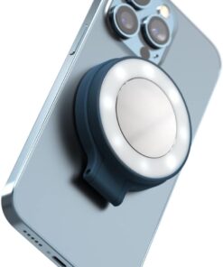 SnapLight - Dört Parlaklık Ayarına Sahip LED Selfie Halka Işığı ve Dahili Pil - Manyetik Montaj Herhangi Bir Telefona Takılır - Saygısız Tasarım | Abyss Blue