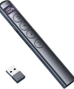 Dijital Ekranlı Şarjlı Lazer Sunum Kumandası Şarj Göstergeli Lazer Powerpoint Laser Pointer Slayt Atlatıcı