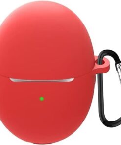 Huawei FreeBuds 5 için Kılıf Mat Silikon Kırmızı [FreeBuds 5 ile Uyumlu Kılıf - Kırmızı]