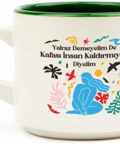 TASARIM Kafası İnsan Kaldırmıyor Diyelim Beyaz Venüs Kupa - Hediye Seramik Kupa