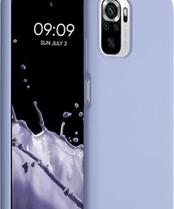 Trend Xiaomi Redmi Note 10 ve Note10S Uyumlu içi Kadife Lansman Liquid Silicone kılıf Şok Emici Tam Koruma Sağlayan Kılıf (Lila)