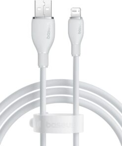 Pudding Hızlı Şarj Özellikli Lightning Kablo 2.4A, 1.2 Metre, Beyaz