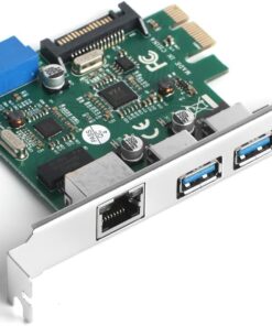 2 x USB3.0 + Gigabit LAN PCIe X1 Ağ Ethernet Kartı (DK-NT-PEGLANU2)