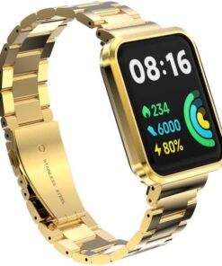 Xiaomi İle Uyumlu Redmi Watch 2 Lite KRD-60 Metal Kordon Gold