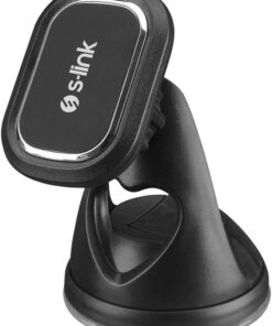 SL-AT43 Universal Ayarlanabilir Vantuz + Izgara aparatlı Siyah Mıknatıslı Araç Telefon Tutucu