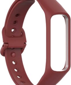 Samsung Galaxy Fit 2 için Silikon Kordon Bordo [Galaxy Fit 2 ile Uyumlu Kordon - Bordo]