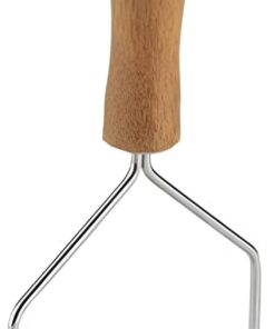 Saplı Patates Ezici - 27 CM Paslanmaz Çelik, Dayanıklı Patates Püresi Yapıcı, Muz, Sebze ve Meyve Ezici