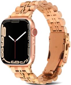 ​​​Apple İle Uyumlu Watch 38mm/40mm KRD-54 Metal Kordon Rose Gold