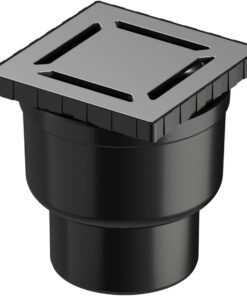 V-Flow Kare 5607323 Yalıtımlı Duş Kanalı, Alttan Çıkışlı, 15x15 cm, DK 800 Kapak, Mat Krom