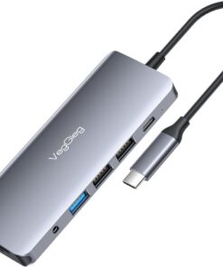 Type-C to HDMI VGA Ethernet AUX 1*USB 3.0 2*USB PD100W TF SD Kart Okuyucu Çoklayıcı Dönüştürücü