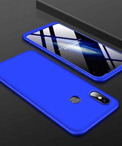 Xiaomi Mi Max 3 ile uyumlu Kılıf Double Dip AYS 3 ile uyumluin1 Sert Rubber Kapak Mavi