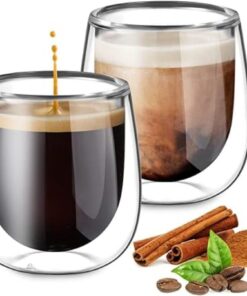 Keyif: 250ml Çift Cidarlı Americano ve Latte Mojito ve Kokteyl Bardak Seti"