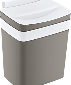 Soft Askılı Çöp Kutusu Terra 8,5 LT - BEJ, Çok Amaçlı Askılı Çöp Kutusu, Dolap Kapağı Askılı, Mutfak ve Banyo İçin