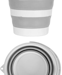 Katlanabilir Yer Kaplamayan Temizlik Kovası 13 Litre, Banyo, Mutfak ve Temizlik İçin Katlanabilir Kova, Akordiyon Kova