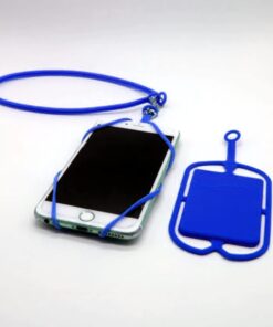Tüm Cep Telefonları İle Uyumlu Kartlıklı Silikon Askı (Deniz Mavisi)