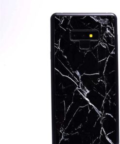 Samsung Galaxy Note 9 ile Uyumlu Mermerli Devrim Siyah Cep Telefonu Kılıfı