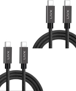 İkili Paket Solid 100W 5A Type C to Type C PD 2.0 5 Gbps 2 Metre Hızlı Şarj ve Data Kablosu Space Gray