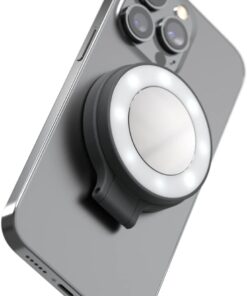 SnapLight – LED selfie halka ışık, dört parlaklık ayarı ve entegre pil – Manyetik tutucu her telefona sabitlenebilir